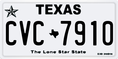 TX license plate CVC7910