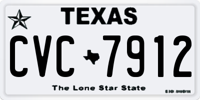 TX license plate CVC7912