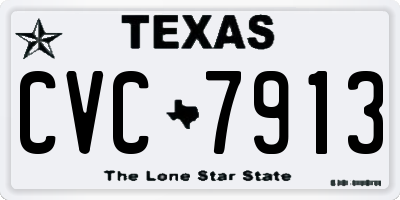 TX license plate CVC7913