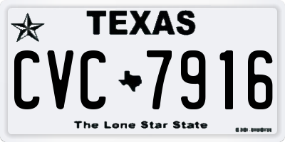 TX license plate CVC7916