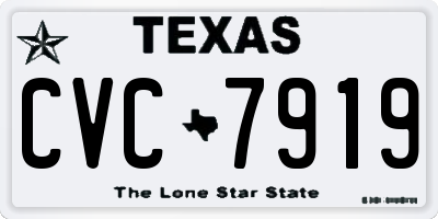 TX license plate CVC7919