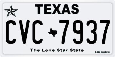 TX license plate CVC7937