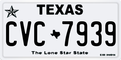 TX license plate CVC7939