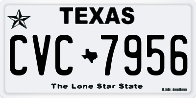 TX license plate CVC7956