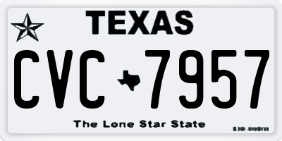 TX license plate CVC7957