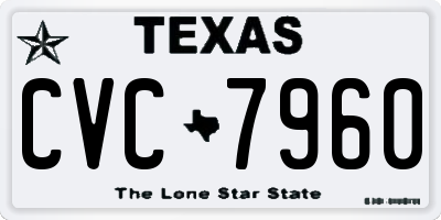 TX license plate CVC7960