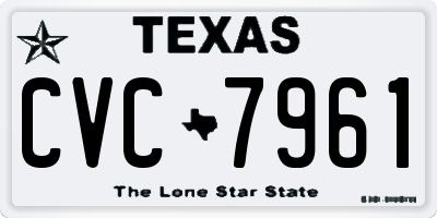 TX license plate CVC7961
