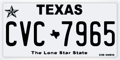 TX license plate CVC7965