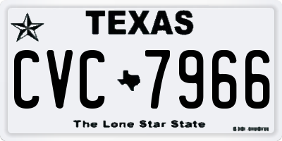 TX license plate CVC7966