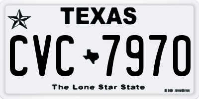 TX license plate CVC7970