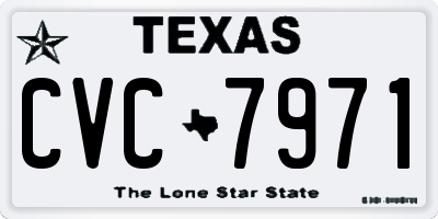 TX license plate CVC7971