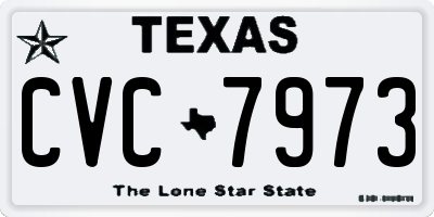 TX license plate CVC7973