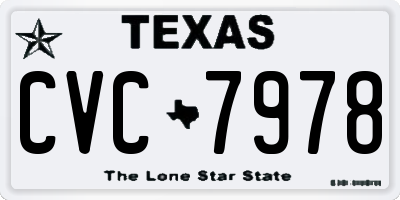 TX license plate CVC7978