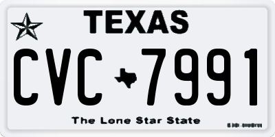 TX license plate CVC7991