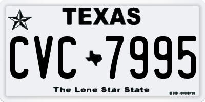 TX license plate CVC7995