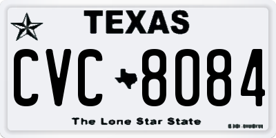 TX license plate CVC8084