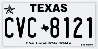 TX license plate CVC8121
