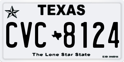 TX license plate CVC8124