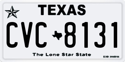TX license plate CVC8131