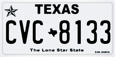 TX license plate CVC8133