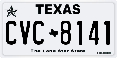 TX license plate CVC8141