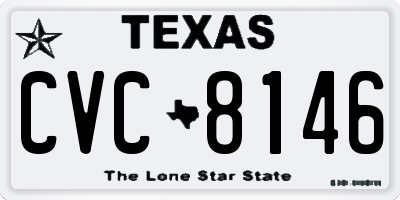 TX license plate CVC8146