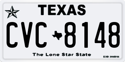 TX license plate CVC8148