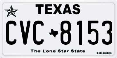 TX license plate CVC8153