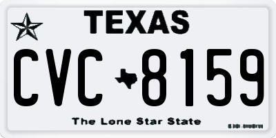 TX license plate CVC8159