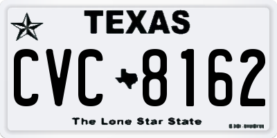 TX license plate CVC8162
