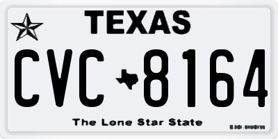 TX license plate CVC8164