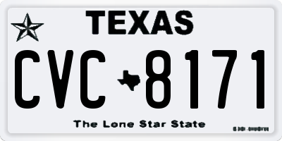 TX license plate CVC8171