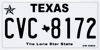 TX license plate CVC8172