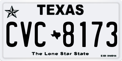 TX license plate CVC8173
