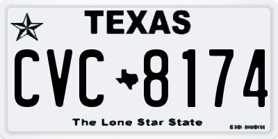 TX license plate CVC8174