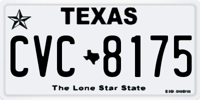 TX license plate CVC8175