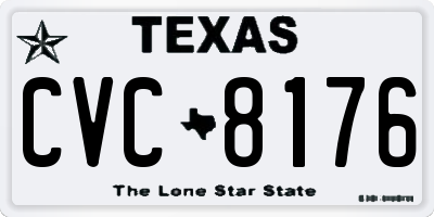 TX license plate CVC8176