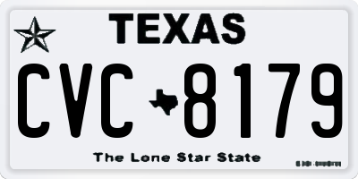 TX license plate CVC8179