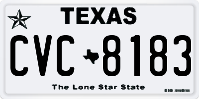 TX license plate CVC8183