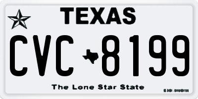 TX license plate CVC8199