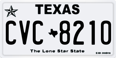 TX license plate CVC8210