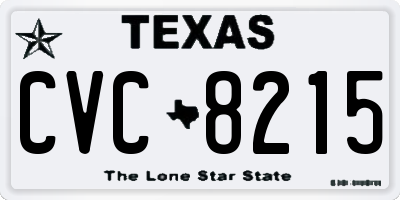 TX license plate CVC8215