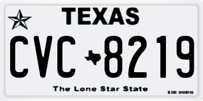 TX license plate CVC8219