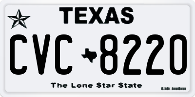 TX license plate CVC8220