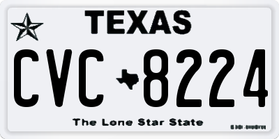 TX license plate CVC8224