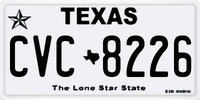 TX license plate CVC8226