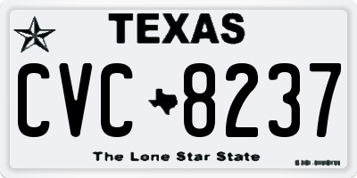 TX license plate CVC8237