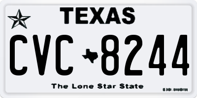 TX license plate CVC8244
