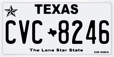 TX license plate CVC8246