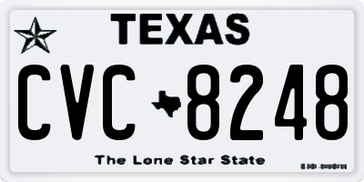 TX license plate CVC8248